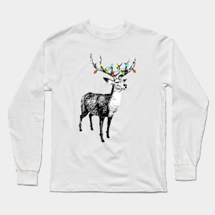 Reindeer Christmas Tree Long Sleeve T-Shirt